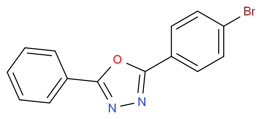 2-(4-溴苯基)-5-苯基-1,3,4-噁二唑_分子结构_CAS_21510-43-0)