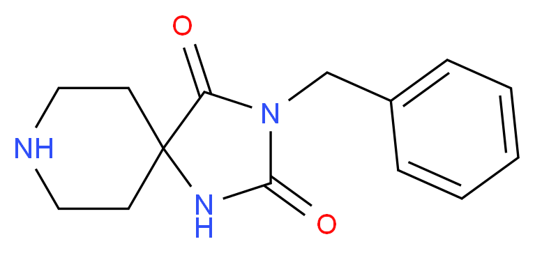 3-Benzyl-1,3,8-triaza-spiro[4.5]decane-2,4-dione_分子结构_CAS_)