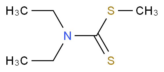 N,N-diethyl(methylsulfanyl)carbothioamide_分子结构_CAS_686-07-7