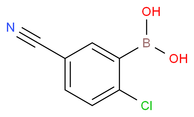 (2-chloro-5-cyanophenyl)boronic acid_分子结构_CAS_936249-33-1
