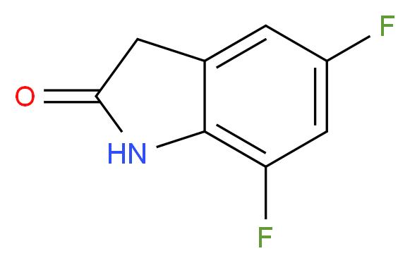 5,7-difluoro-2,3-dihydro-1H-indol-2-one_分子结构_CAS_247564-59-6