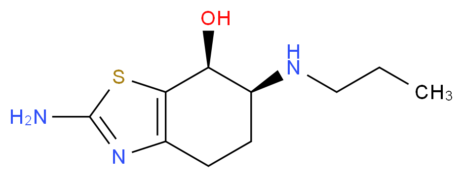 (6S,7S)-2-amino-6-(propylamino)-4,5,6,7-tetrahydro-1,3-benzothiazol-7-ol_分子结构_CAS_1001648-71-0