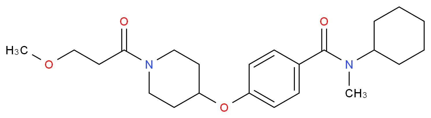 N-cyclohexyl-4-{[1-(3-methoxypropanoyl)-4-piperidinyl]oxy}-N-methylbenzamide_分子结构_CAS_)