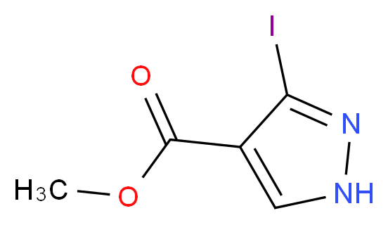 Methyl 3-iodo-1H-pyrazole-4-carboxylate_分子结构_CAS_1268684-41-8)