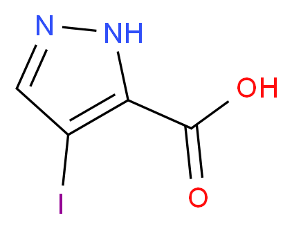 4-iodo-1H-pyrazole-5-carboxylic acid_分子结构_CAS_6647-93-4)