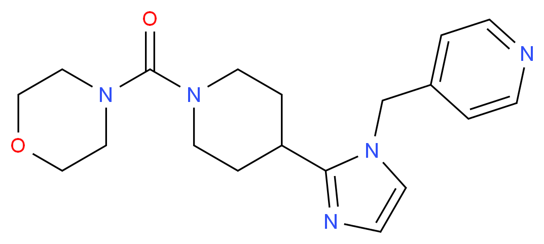 4-({4-[1-(4-pyridinylmethyl)-1H-imidazol-2-yl]-1-piperidinyl}carbonyl)morpholine_分子结构_CAS_)