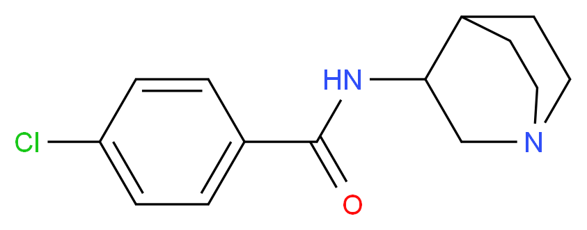 N-{1-azabicyclo[2.2.2]octan-3-yl}-4-chlorobenzamide_分子结构_CAS_123464-89-1