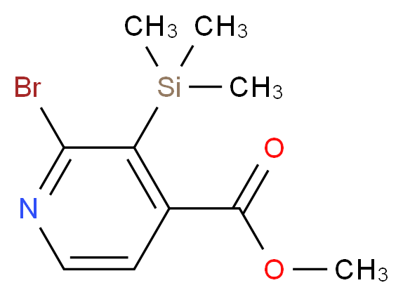 methyl 2-bromo-3-(trimethylsilyl)pyridine-4-carboxylate_分子结构_CAS_848243-28-7