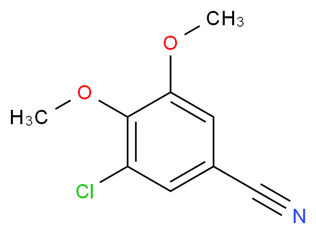 3-氯-4,5-二甲氧基苯甲腈_分子结构_CAS_90537-30-7)
