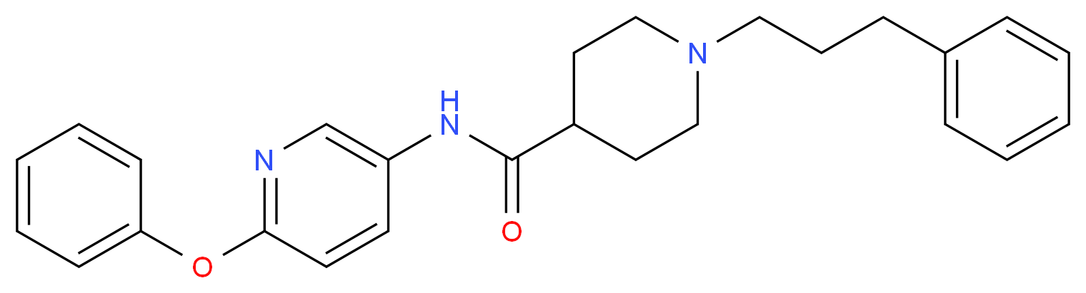 N-(6-phenoxy-3-pyridinyl)-1-(3-phenylpropyl)-4-piperidinecarboxamide_分子结构_CAS_)