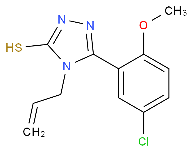 4-Allyl-5-(5-chloro-2-methoxyphenyl)-4H-1,2,4-triazole-3-thiol_分子结构_CAS_369396-84-9)