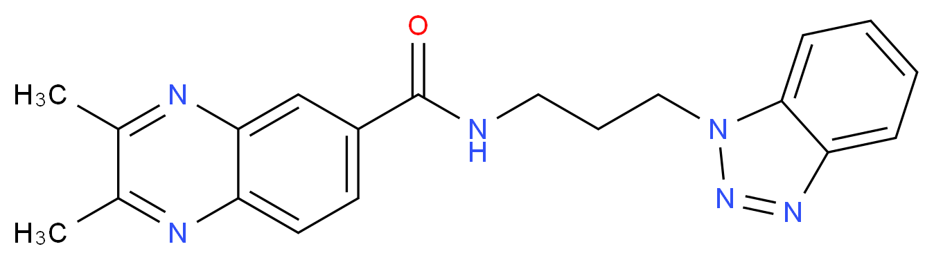 N-[3-(1H-1,2,3-benzotriazol-1-yl)propyl]-2,3-dimethyl-6-quinoxalinecarboxamide_分子结构_CAS_)