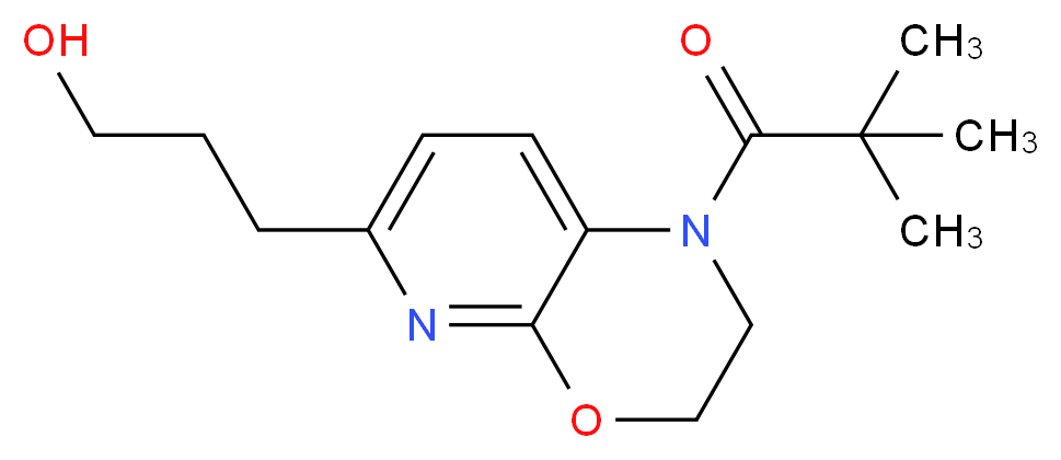 1-(6-(3-Hydroxypropyl)-2,3-dihydro-1H-pyrido-[2,3-b][1,4]oxazin-1-yl)-2,2-dimethylpropan-1-one_分子结构_CAS_)