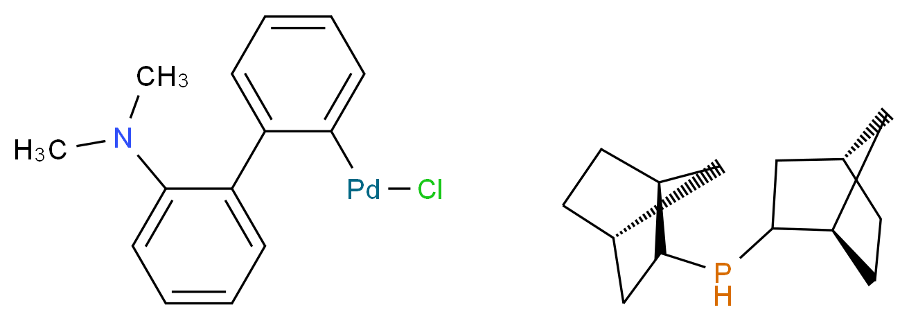 氯-[2'-(二甲氨基)-2-联苯基]-(二去甲冰片基膦)-钯_分子结构_CAS_359803-53-5)