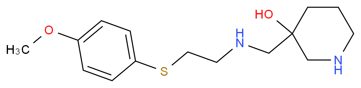 3-[({2-[(4-methoxyphenyl)thio]ethyl}amino)methyl]piperidin-3-ol_分子结构_CAS_)
