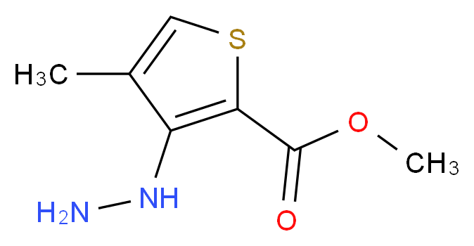 Methyl 3-hydrazino-4-methylthiophene-2-carboxylate_分子结构_CAS_104680-36-6)