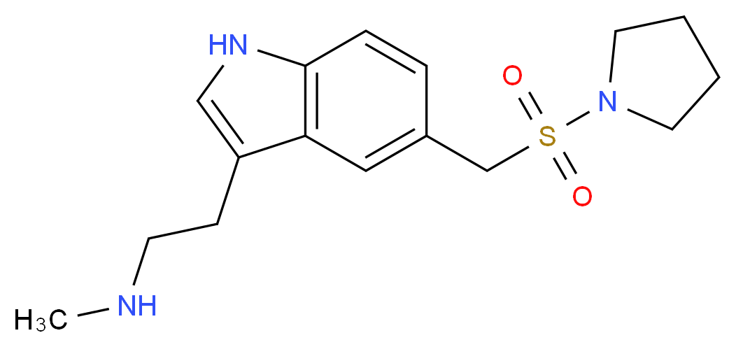 methyl(2-{5-[(pyrrolidine-1-sulfonyl)methyl]-1H-indol-3-yl}ethyl)amine_分子结构_CAS_334981-12-3