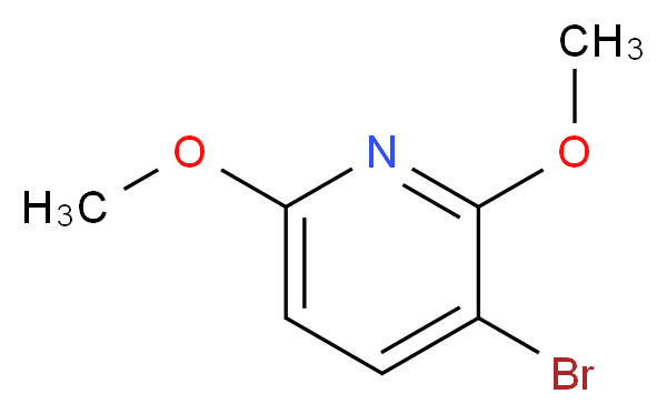 3-溴-2,6-二甲氧基吡啶_分子结构_CAS_13445-16-4)