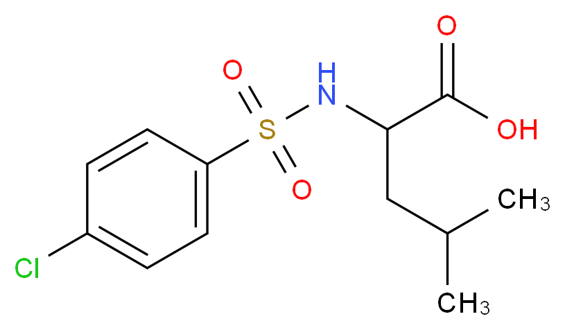 2-(4-chlorobenzenesulfonamido)-4-methylpentanoic acid_分子结构_CAS_68305-77-1