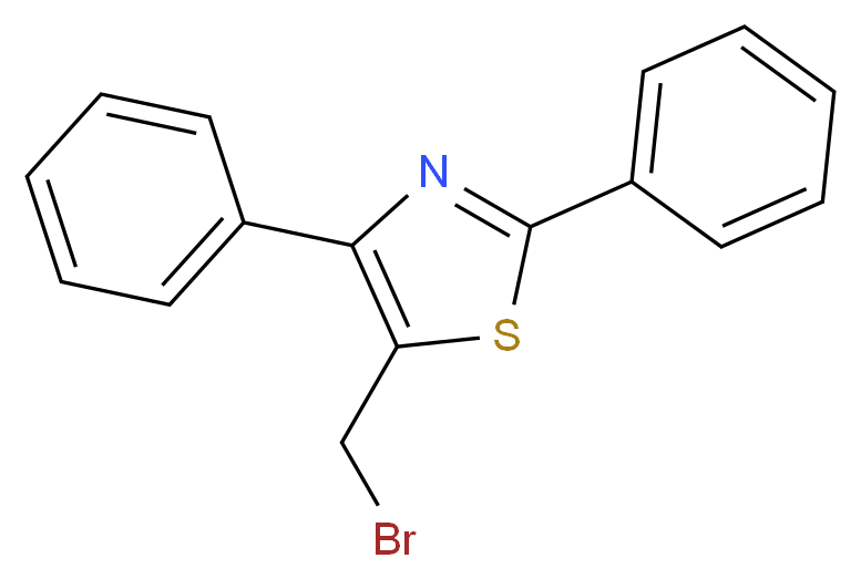 5-(bromomethyl)-2,4-diphenyl-1,3-thiazole_分子结构_CAS_876316-44-8)