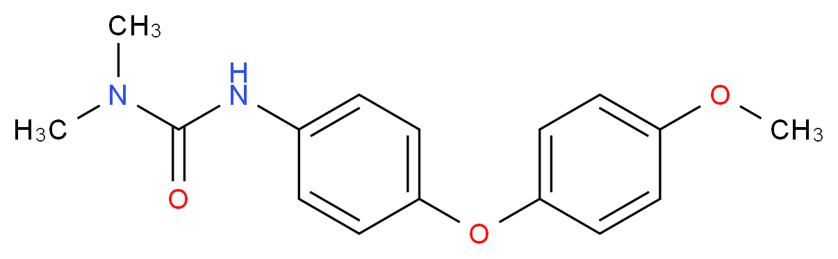 1-[4-(4-methoxyphenoxy)phenyl]-3,3-dimethylurea_分子结构_CAS_14214-32-5