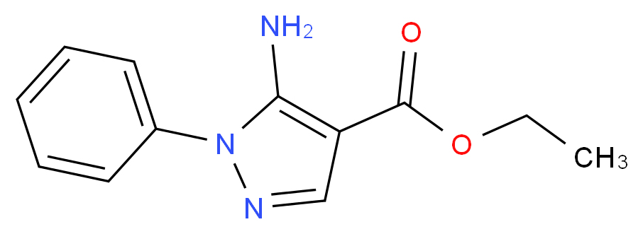 5-氨基-4-乙氧羰基-1-苯基吡唑_分子结构_CAS_16078-71-0)