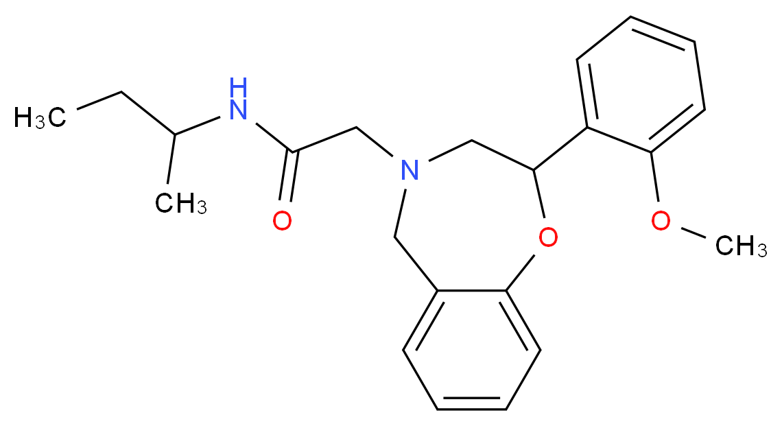 N-(sec-butyl)-2-[2-(2-methoxyphenyl)-2,3-dihydro-1,4-benzoxazepin-4(5H)-yl]acetamide_分子结构_CAS_)
