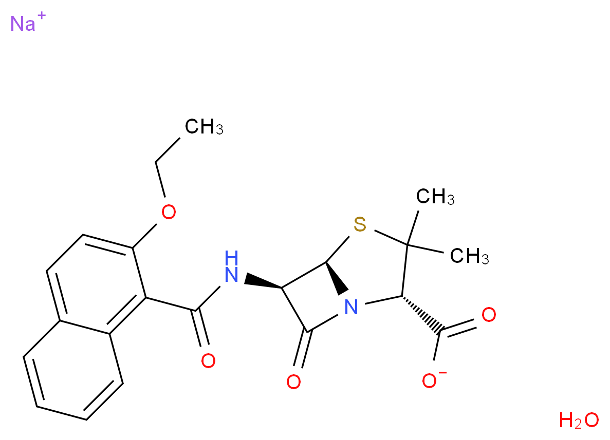 Nafcillin sodium salt monohydrate_分子结构_CAS_7177-50-6)