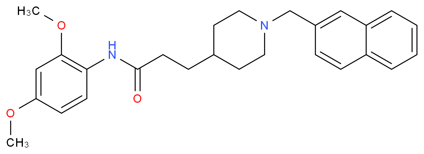 N-(2,4-dimethoxyphenyl)-3-[1-(2-naphthylmethyl)-4-piperidinyl]propanamide_分子结构_CAS_)