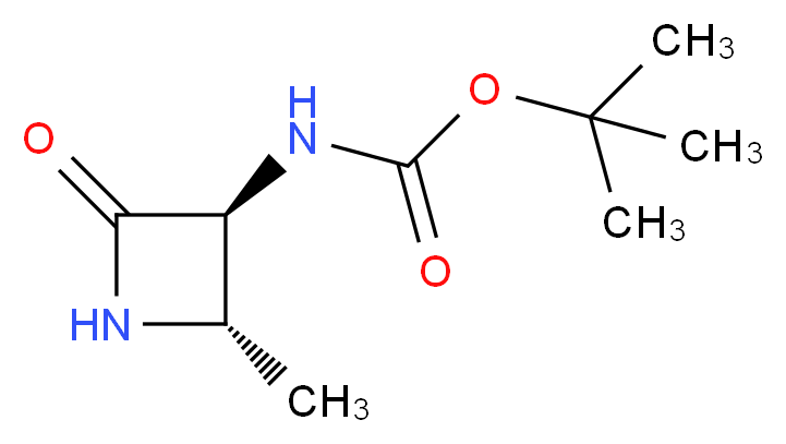tert-butyl N-[(2S,3S)-2-methyl-4-oxoazetidin-3-yl]carbamate_分子结构_CAS_80582-03-2