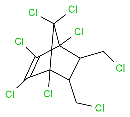 1,2,3,4,7,7-hexachloro-5,6-bis(chloromethyl)bicyclo[2.2.1]hept-2-ene_分子结构_CAS_2550-75-6