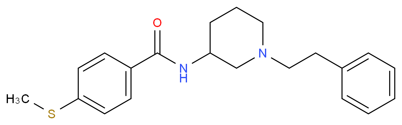 4-(methylthio)-N-[1-(2-phenylethyl)-3-piperidinyl]benzamide_分子结构_CAS_)