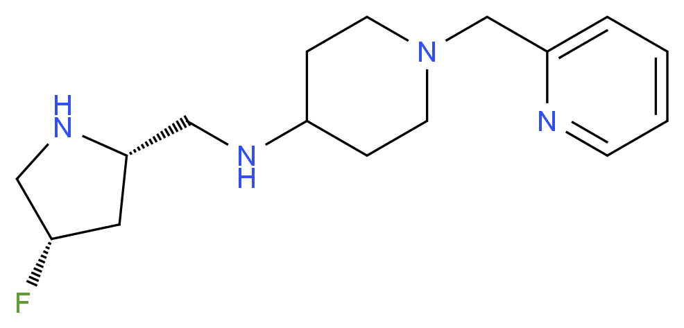 N-{[(2S,4S)-4-fluoropyrrolidin-2-yl]methyl}-1-(pyridin-2-ylmethyl)piperidin-4-amine_分子结构_CAS_)