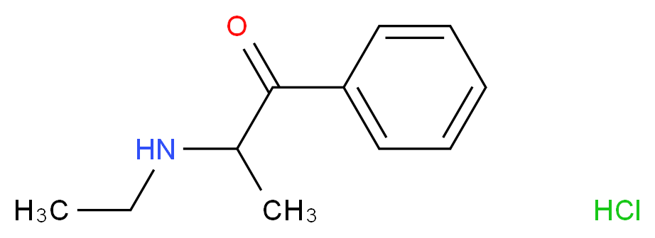 2-(ethylamino)-1-phenylpropan-1-one hydrochloride_分子结构_CAS_51553-17-4