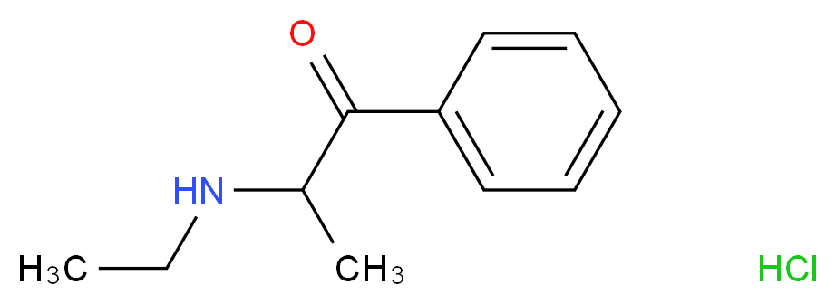 2-(Ethylamino)propiophenone Hydrochloride_分子结构_CAS_51553-17-4)