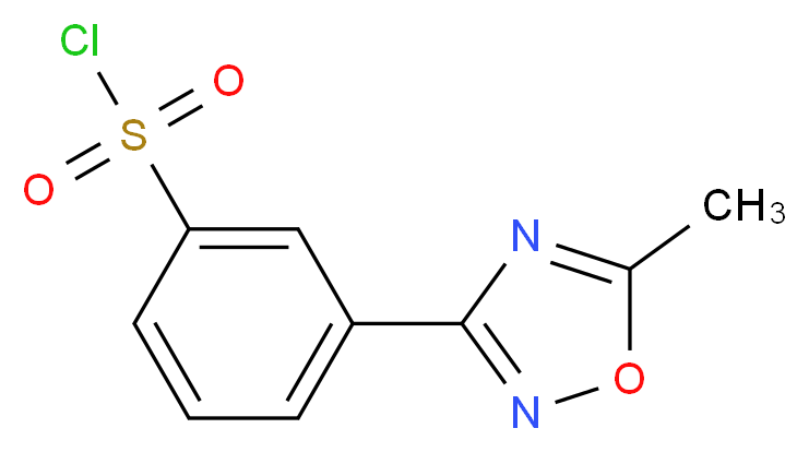 3-(5-methyl-1,2,4-oxadiazol-3-yl)benzene-1-sulfonyl chloride_分子结构_CAS_10185-62-3