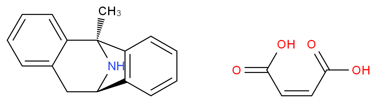 (1S,9R)-1-methyl-16-azatetracyclo[7.6.1.0<sup>2</sup>,<sup>7</sup>.0<sup>1</sup><sup>0</sup>,<sup>1</sup><sup>5</sup>]hexadeca-2,4,6,10(15),11,13-hexaene; (2Z)-but-2-enedioic acid_分子结构_CAS_77086-22-7