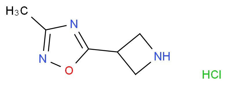 5-(azetidin-3-yl)-3-methyl-1,2,4-oxadiazole hydrochloride_分子结构_CAS_1185303-98-3