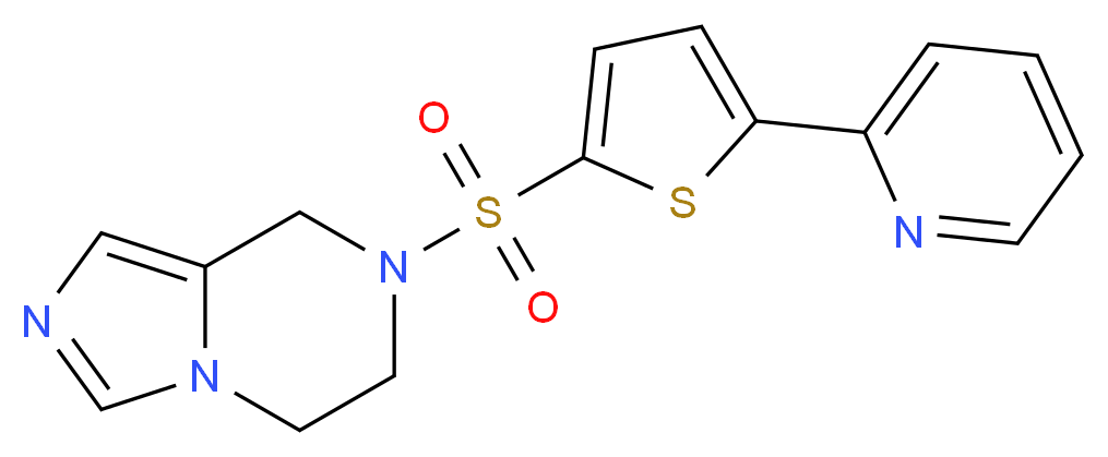 7-[(5-pyridin-2-yl-2-thienyl)sulfonyl]-5,6,7,8-tetrahydroimidazo[1,5-a]pyrazine_分子结构_CAS_)