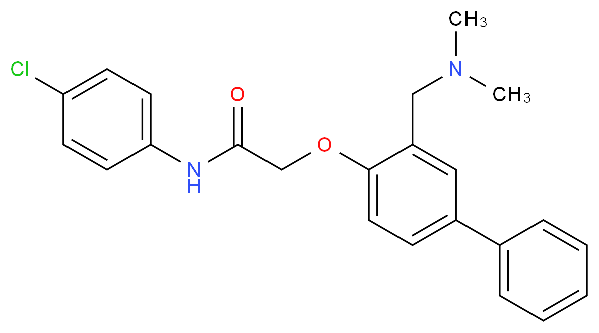 N-(4-chlorophenyl)-2-({3-[(dimethylamino)methyl]-4-biphenylyl}oxy)acetamide_分子结构_CAS_)