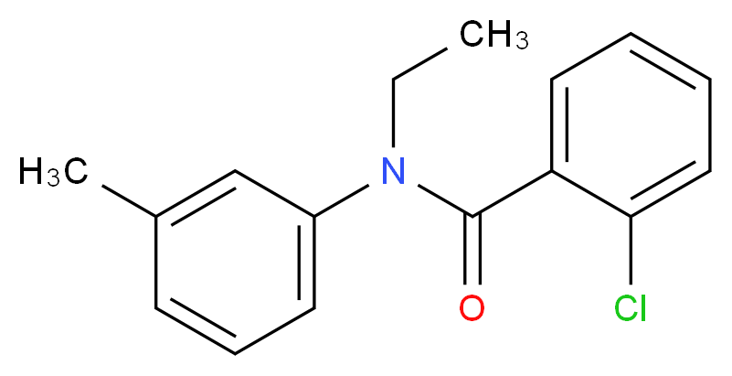 2-chloro-N-ethyl-N-(3-methylphenyl)benzamide_分子结构_CAS_1018134-12-7