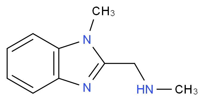 methyl[(1-methyl-1H-1,3-benzodiazol-2-yl)methyl]amine_分子结构_CAS_137898-62-5