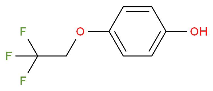 4-(2,2,2-trifluoroethoxy)phenol_分子结构_CAS_129560-99-2