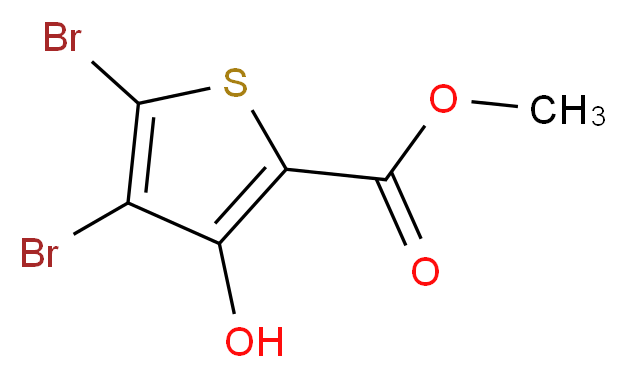 methyl 4,5-dibromo-3-hydroxythiophene-2-carboxylate_分子结构_CAS_96232-71-2