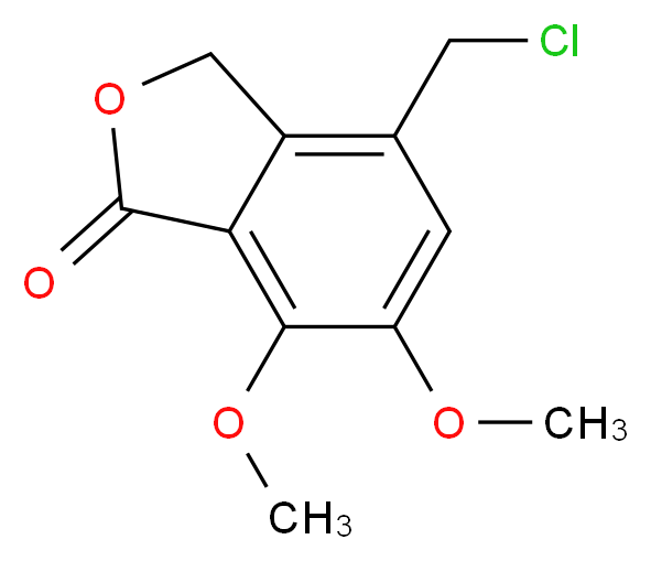 4-(chloromethyl)-6,7-dimethoxy-1,3-dihydro-2-benzofuran-1-one_分子结构_CAS_6518-91-8