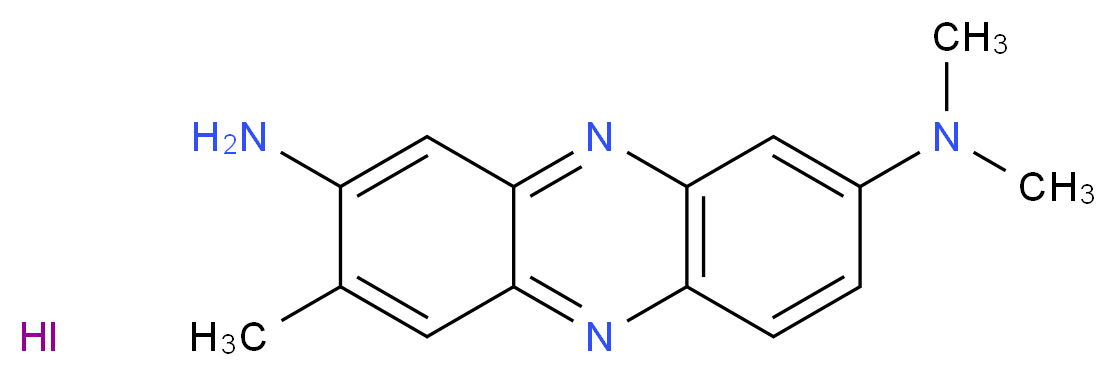 2-N,2-N,7-trimethylphenazine-2,8-diamine hydroiodide_分子结构_CAS_34038-87-4