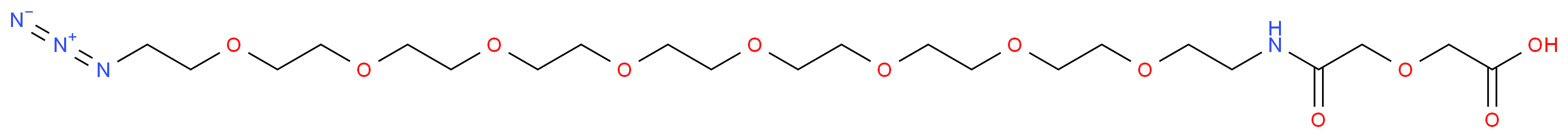 O-(2-叠氮乙基)-O-[2-(二羟乙酰基-氨基)乙基]七聚乙二醇_分子结构_CAS_846549-37-9)