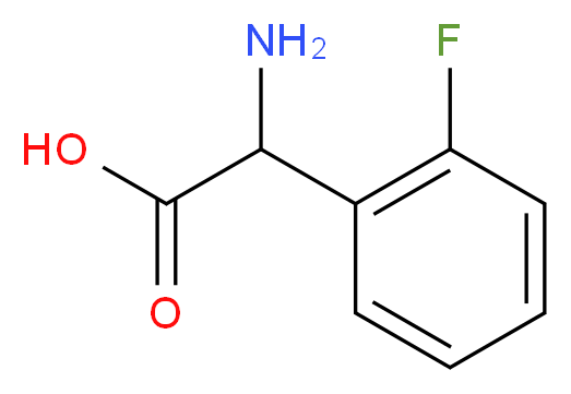 2-氟-DL-α-苯基甘氨酸_分子结构_CAS_84145-28-8)