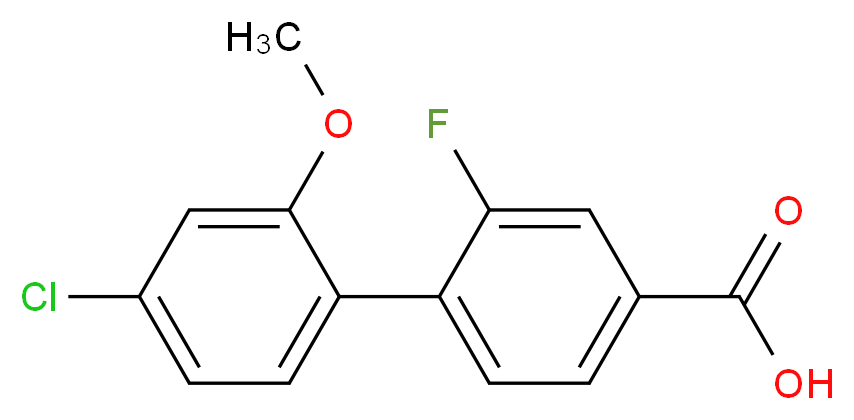 4'-Chloro-2-fluoro-2'-methoxy-[1,1'-biphenyl]-4-carboxylic acid_分子结构_CAS_1261970-23-3)