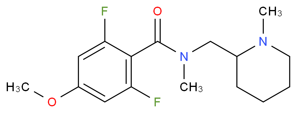 2,6-difluoro-4-methoxy-N-methyl-N-[(1-methyl-2-piperidinyl)methyl]benzamide_分子结构_CAS_)